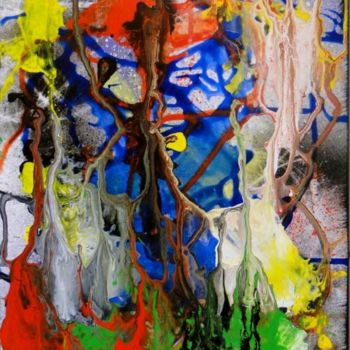 Malerei mit dem Titel "Pulsion 1" von Joel Jambou, Original-Kunstwerk, Öl