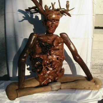 Sculpture intitulée "homme des bois" par Didier Sorgues, Œuvre d'art originale