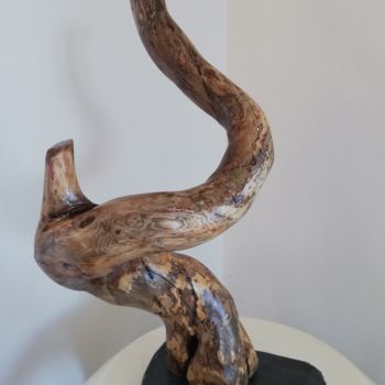 Sculpture titled "Art déco bois fotté" by Bois Du Léman, Original Artwork, Wood