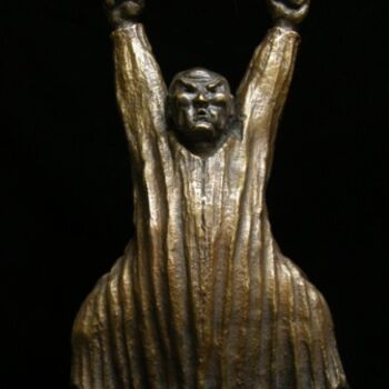 Sculpture intitulée "moine guerrier" par Patrick Lesca, Œuvre d'art originale