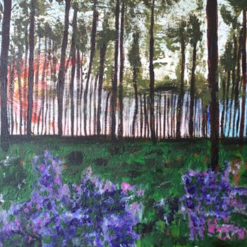 Pintura intitulada "Forêt de bruyères" por Les Couleurs De Claire, Obras de arte originais, Acrílico