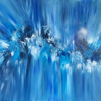 Peinture intitulée "Du bleu à l’âme" par Muriel Benech (Muriel'B), Œuvre d'art originale, Acrylique Monté sur Châssis en bois