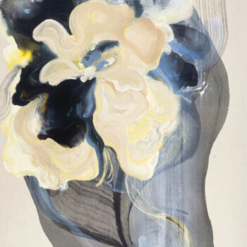 Malarstwo zatytułowany „"Violets for desser…” autorstwa Lesia Danilina, Oryginalna praca, Akryl Zamontowany na Drewniana ram…