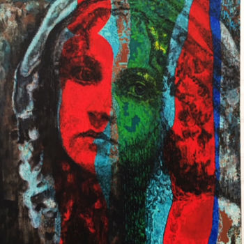 Pittura intitolato "Rouge femme" da Manrac, Opera d'arte originale, Acrilico