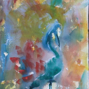 Pittura intitolato "blue-heron-1-1-1.jpg" da Lesley Braren, Opera d'arte originale