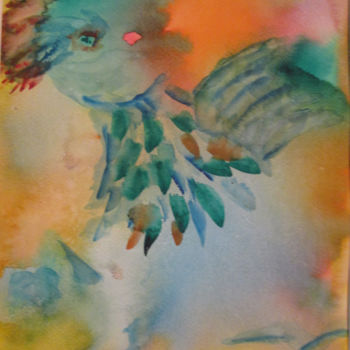 绘画 标题为“Feather Dance” 由Lesley Braren, 原创艺术品, 水彩