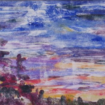 Incisioni, stampe intitolato "Sunrise Sunset Ghos…" da Lesley Braren, Opera d'arte originale, Monotipo