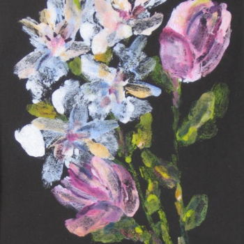 Printmaking titled "Winter Bouquet" by Lesley Braren, Original Artwork, Monotype