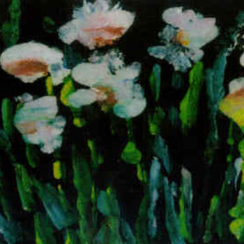 Estampas & grabados titulada "Spring Bulbs" por Lesley Braren, Obra de arte original, Monotipia