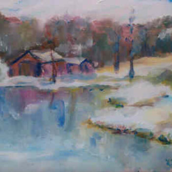 Painting titled "At Cranberry" by Lesley Braren, Original Artwork, Oil