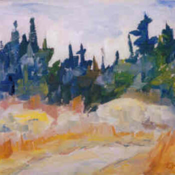 Картина под названием "Colchester Road" - Lesley Braren, Подлинное произведение искусства, Масло