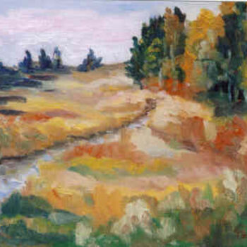 Malerei mit dem Titel "Hammonassett View" von Lesley Braren, Original-Kunstwerk, Öl