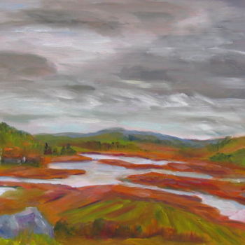 Pintura intitulada "Maine Meander" por Lesley Braren, Obras de arte originais, Óleo