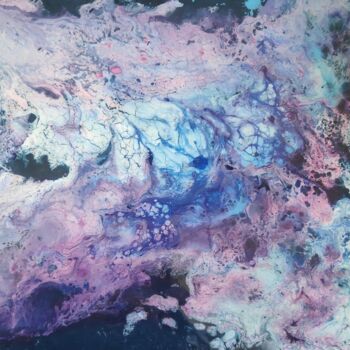 Peinture intitulée "Cotton galaxy" par Leslie Lachiche, Œuvre d'art originale, Acrylique