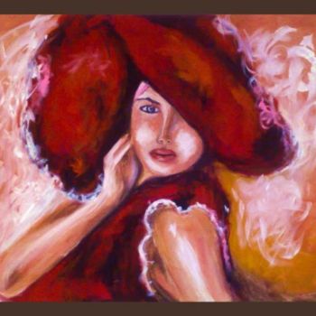 "Dama w kapeluszu" başlıklı Tablo Iwona Leśniewicz tarafından, Orijinal sanat