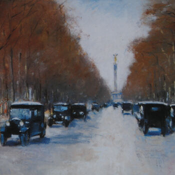 Painting titled "Tiergartenallee ave…" by Lesser Ury, Original Artwork, Oil