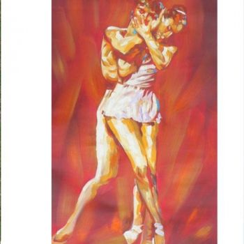 Schilderij getiteld "dance passion" door Lester Claude Stone, Origineel Kunstwerk, Olie