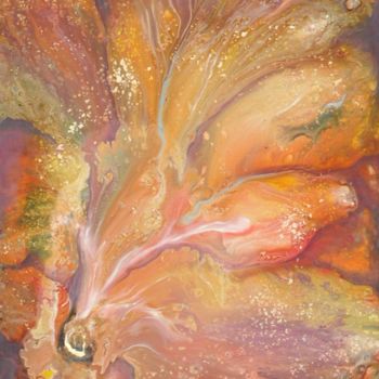 Painting titled "Cosmos Bloom" by Lester Claude Stone, Original Artwork, Oil
