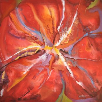 Pintura intitulada "Ethereal Bloom" por Lester Claude Stone, Obras de arte originais, Acrílico