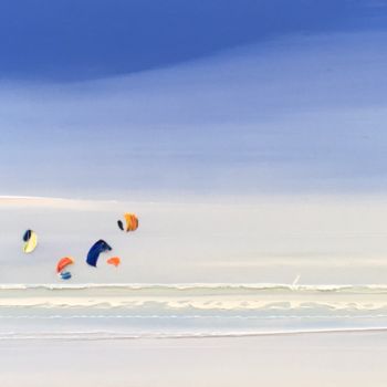 Peinture intitulée "Dans la baie" par Laurence Rosalie, Œuvre d'art originale, Huile