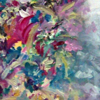 Peinture intitulée "FLORAISON" par Léti, Œuvre d'art originale, Huile Monté sur Châssis en bois