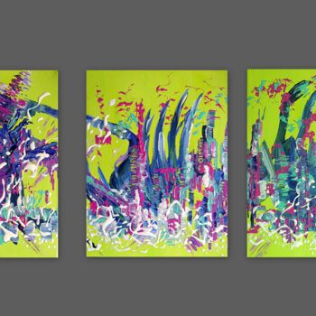Peinture intitulée "CACOPHONIE" par Léti, Œuvre d'art originale, Acrylique Monté sur Châssis en bois