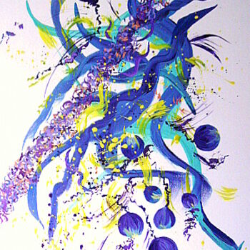 Картина под названием "DISPERSION" - Léti, Подлинное произведение искусства, Акрил Установлен на Деревянная рама для носилок