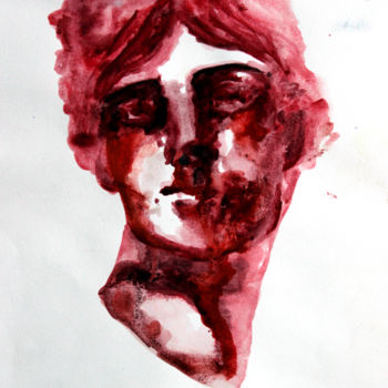 Pintura titulada "Sangrando" por Letícia Alves Cardoso, Obra de arte original, Acuarela