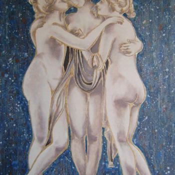 Painting titled "Le Grazie - omaggio…" by Letizia Romagnoli, Original Artwork