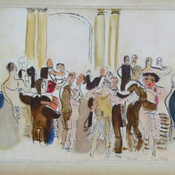 Pintura intitulada ""Le Bal"" por Le Tobi, Obras de arte originais