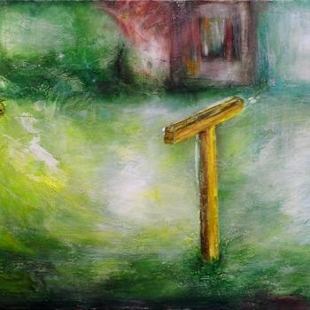 Painting titled "sinking" by Martine L'Etoile, Original Artwork, Oil