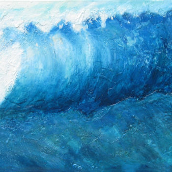 Pintura titulada "Wave XI" por Martine L'Etoile, Obra de arte original, Oleo Montado en Bastidor de camilla de madera