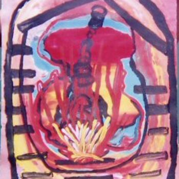Painting titled "(Warra) fire dreami…" by Letty Nupanunga, Original Artwork