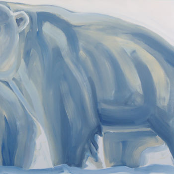 "BLUE POLAR BEAR" başlıklı Tablo Nathalie Letulle tarafından, Orijinal sanat, Akrilik