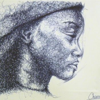 Disegno intitolato "D'ailleurs" da Channel Gianni, Opera d'arte originale, Biro