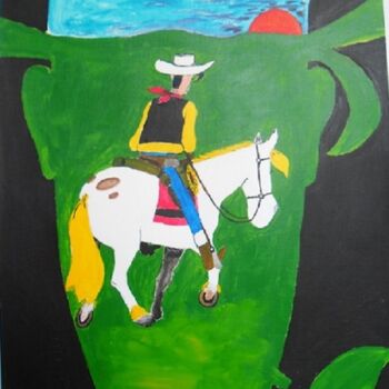Peinture intitulée "Poor lonesome cow-b…" par Leveille Véronique, Œuvre d'art originale, Acrylique