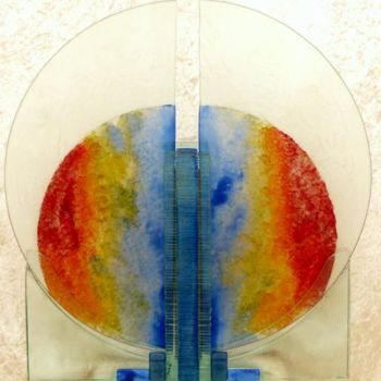 Sculpture titled "Soleil" by Jean Yves Kalmbach, Original Artwork, Glass