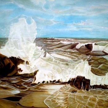 Pintura intitulada "Waves." por Socam, Obras de arte originais