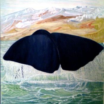 Painting titled "Whales." by Socam, Original Artwork