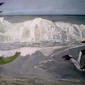 Pintura titulada "Waves and birds" por Socam, Obra de arte original