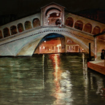 Pittura intitolato "Ponte di Rialto ." da Socam, Opera d'arte originale, Olio