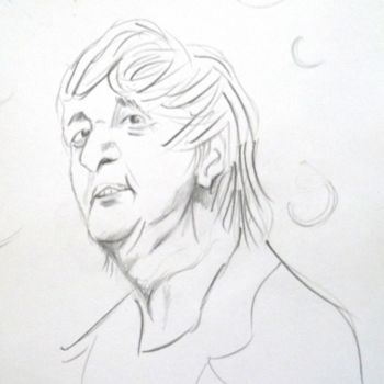 Drawing titled "Jacques Higelin" by Jacky Levillain, Original Artwork, Other