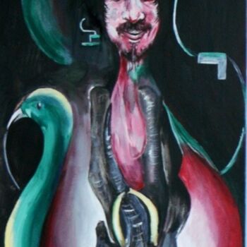 Painting titled "CHAMAN" by Jacky Levillain, Original Artwork, Other