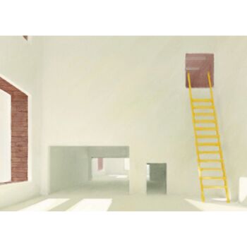 Digitale Kunst getiteld "An empty room" door Levina Liu, Origineel Kunstwerk, 2D Digital Work