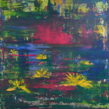 Картина под названием "Lake" - Людмила Левитас, Подлинное произведение искусства, Акрил