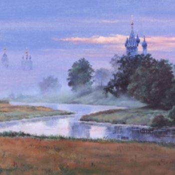 Malerei mit dem Titel "В тумане" von Leopold, Original-Kunstwerk, Öl