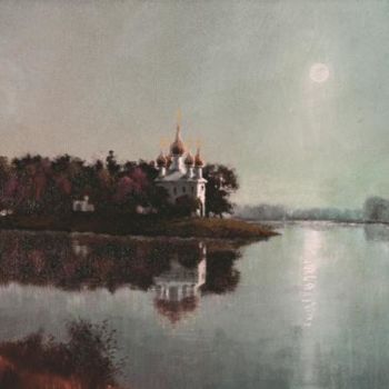 Painting titled "Русский север" by Leopold, Original Artwork, Oil