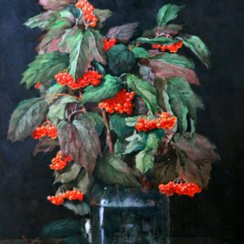 Painting titled "Калина" by Leopold, Original Artwork, Oil