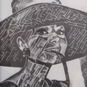 Tekening getiteld "Audrey Hepburn" door Johanna Levy, Origineel Kunstwerk, Houtskool