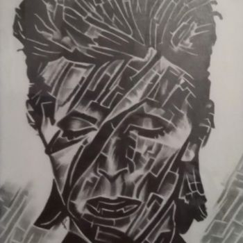 Drawing titled "David Bowie" by Johanna Levy, Original Artwork, Charcoal
